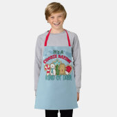 かわいいクッキーベーキングデイクリスマ エプロン (着用した状態)