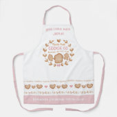 かわいいクッキーベーキングピンククリスマスエプロン エプロン (正面)