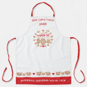 かわいいクッキーベーキングファミリークリスマスエプロン エプロン (正面)