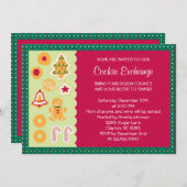 かわいいクッキー交換招待状 招待状 (正面/裏面)