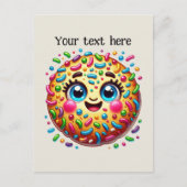 かわいいクッキー好きカスタマイズのハガキー ポストカード (正面)