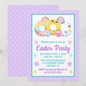 かわいいクッキー＆ケーキのイースターパーティ 招待状 (正面/裏面)