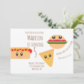 かわいいクックアウト バースデーパーティーの招待状 案内状 (スタンド正面)