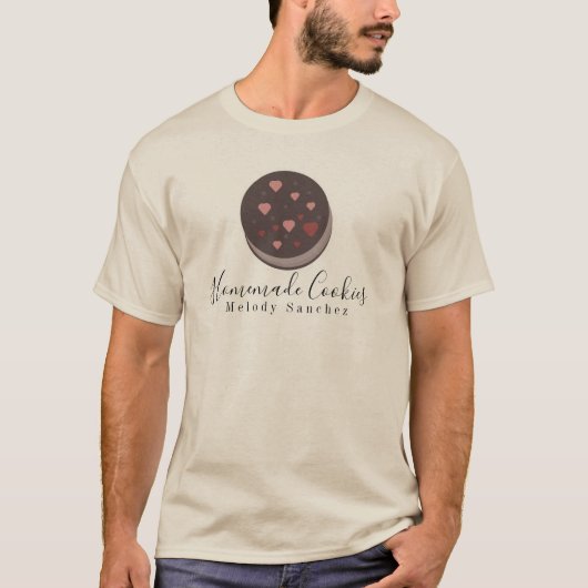 かわいいクックビジネスのパン屋ロゴTシャツ Tシャツ (正面)