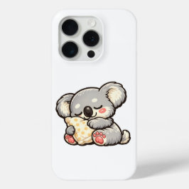 かわいいクッションと一緒に眠るコアラ iPhone 15 PROケース