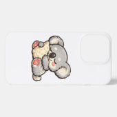 かわいいクッションと一緒に眠るコアラ iPhoneケース (裏面横)