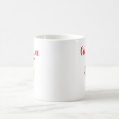 かわいいクパーソナライズされたリスマス休暇の子カスタムども コーヒーマグカップ (中央)