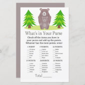 かわいいクマあなたの財布ゲームの赤ちゃんシャワーの何が (正面/裏面)