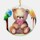 かわいいクマかわいい子 セラミックオーナメント (正面)