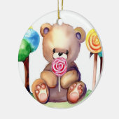 かわいいクマかわいい子 セラミックオーナメント (左)