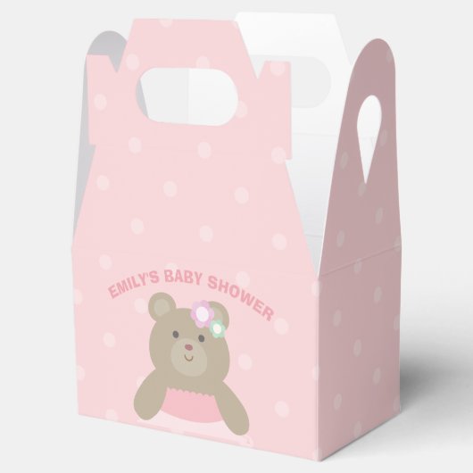 かわいいクマかわいい赤ちゃんエレガントシャワー フェイバーボックス (オープン)