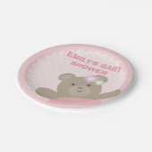 かわいいクマかわいい赤ちゃんエレガントシャワー ペーパープレート (アングル)