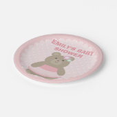 かわいいクマかわいい赤ちゃんエレガントシャワー ペーパープレート (アングル)