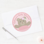 かわいいクマかわいい赤ちゃんエレガントシャワー ラウンドシール (封筒)