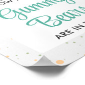 かわいいクマかわいい赤ちゃんシャワーグミベア推測ゲーム ポスター (角)