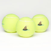 かわいいクマかわいい魚釣り漫画イラストレーション テニスボール (マルチ)