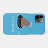 かわいいクマかわいい魚釣り漫画イラストレーション Case-Mate iPhoneケース (裏面(横))