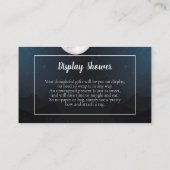 かわいいクマが月の飾り付けシャワー エンクロージャーカード (裏面)