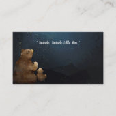 かわいいクマきらきら光るベビーディスプレイシャワー エンクロージャーカード (正面)