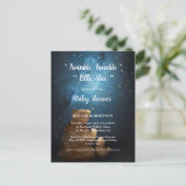 かわいいクマきらめく小さな星の赤ちゃんシャワー ポストカード (スタンド正面)