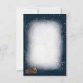 かわいいクマきらめく赤ちゃんシャワーありがとう サンキューカード (裏面)