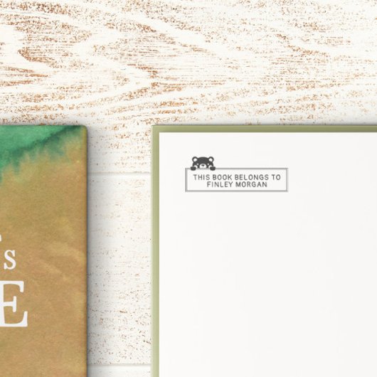 かわいいクマこの本は名前に属している セルフインキングスタンプ