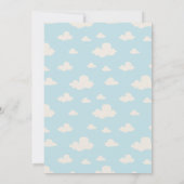 かわいいクマこんにちは小さな1つの赤ちゃんシャワー サンキューカード (裏面)