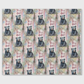 かわいいクマその女の子ベビーシャワー ラッピングペーパー (フラット)