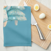 かわいいクマとクリスマスツリーホリデー キッチンタオル (四つ折り)