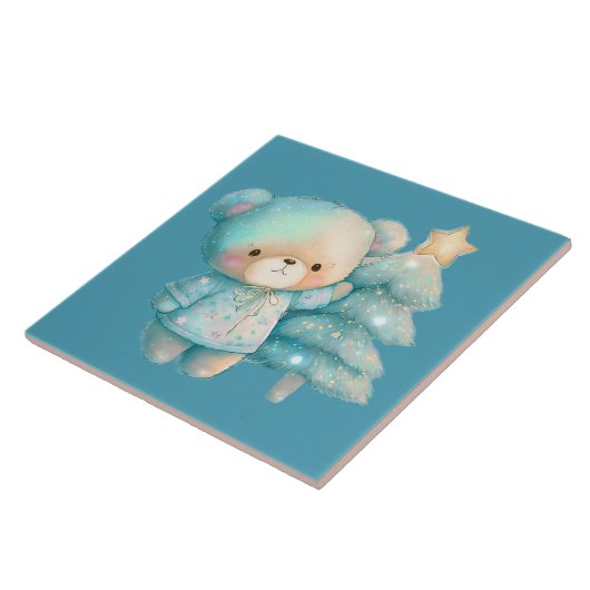 かわいいクマとクリスマスツリーホリデー タイル (側面)