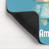 かわいいクマとクリスマスツリーホリデー マウスパッド (コーナー)