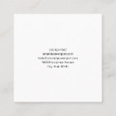 かわいいクマとクリスマスツリー スクエア名刺 (裏面)