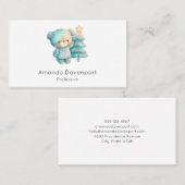 かわいいクマとクリスマスツリー 名刺 (正面/裏面)