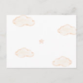 かわいいクマとバルーンありがとうベビー写真誕生 案内ポストカード (裏面)