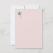 かわいいクマとバルーンテーマフラットサンキューカード サンキューカード (裏面)