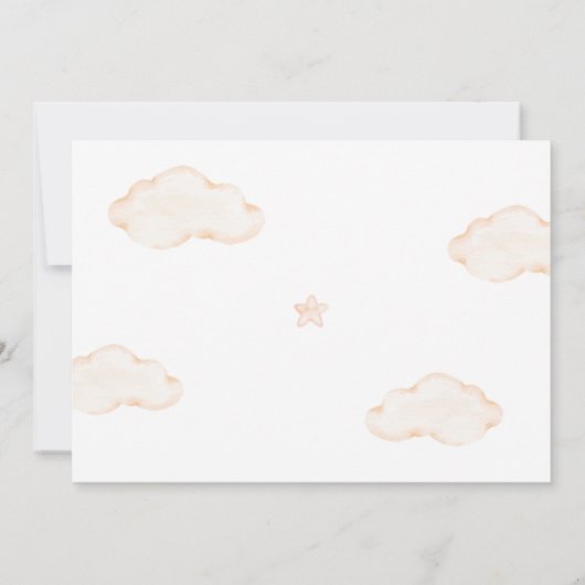 かわいいクマとバルーン新生児写真 サンキューカード (裏面)