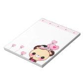 かわいいクマとピンクの風船 ノートパッド (回転)