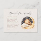 かわいいクマと月の赤ちゃんシャワー予約リクエスト エンクロージャーカード (正面)