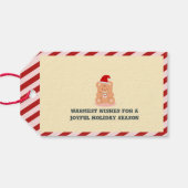 かわいいクマと犬の休日クリスマスプレゼントラベル ギフトタグ (裏面横)