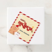 かわいいクマと犬の休日クリスマスプレゼントラベル フェイバータグ (インサイチュ)