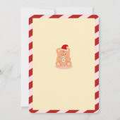 かわいいクマと犬の子供の休日パーティーの招待 招待状 (裏面)