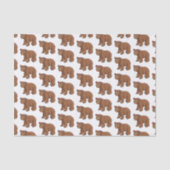 かわいいクマと花の漫画イラストレーション 薄葉紙 (正面)