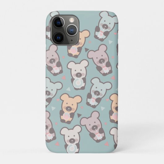 かわいいクマのお菓子スナックのカラフルなパーティ Case-Mate iPhoneケース (裏)