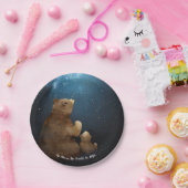 かわいいクマのきらきらリトルスター ペーパープレート (パーティー)