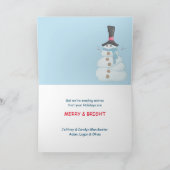 かわいいクマのそりにクリスマスカード カード (内部)