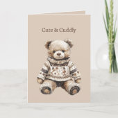 かわいいクマのぬいぐるみ カード (正面)