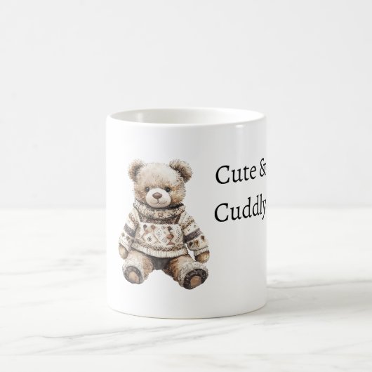 かわいいクマのぬいぐるみ コーヒーマグカップ (中央)