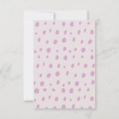 かわいいクマのアイスクリームコーンの女の子の誕生日パーティー 招待状 (裏面)