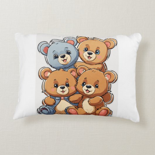 かわいいクマのアクセント枕 アクセントクッション (裏面)