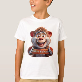 かわいいクマのイラスト カートゥーン ハッピーバースデー Tシャツ